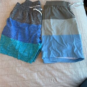 Men's Blue and Gray Swim Shorts - Chubbies + Mcmagic